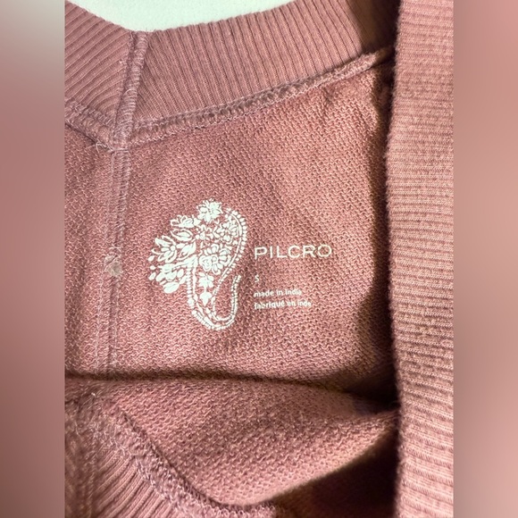 PILCRO Muted Pink floral print double-V top size S - Picture 12 of 15